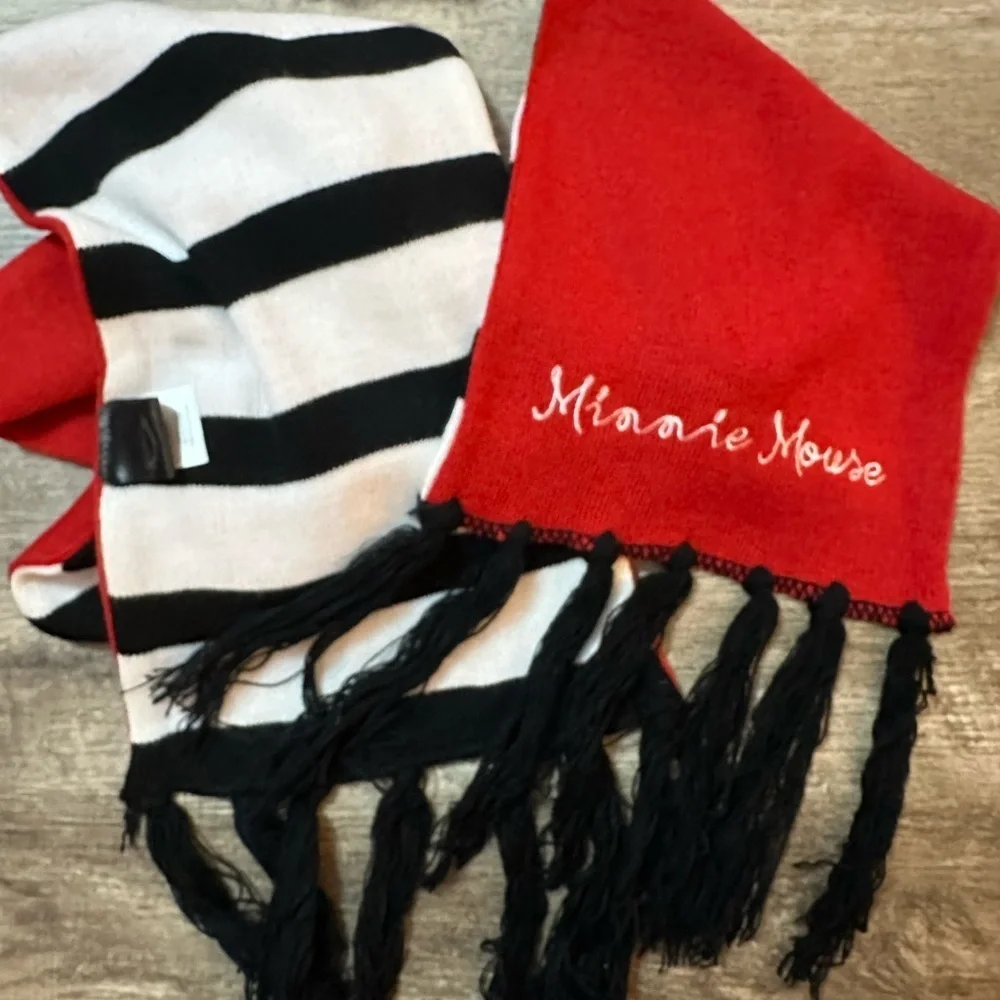 Disney Red and Black Minnie Mouse Scarf